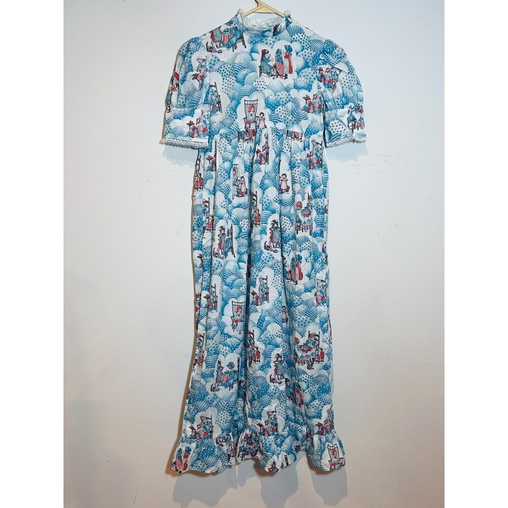 Vintage 1976 Bicentennial Prairie Dress Holly Hobby Fabric Handmade Size Medium - Picture 2 of 9
